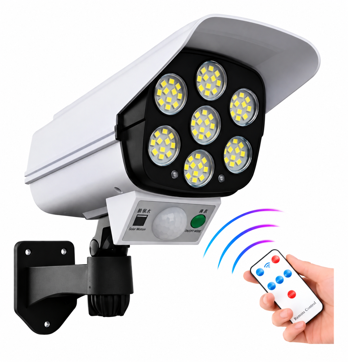 FOCO LED SOLAR DE SEGURIDAD - SIMULADOR DE CÁMARA